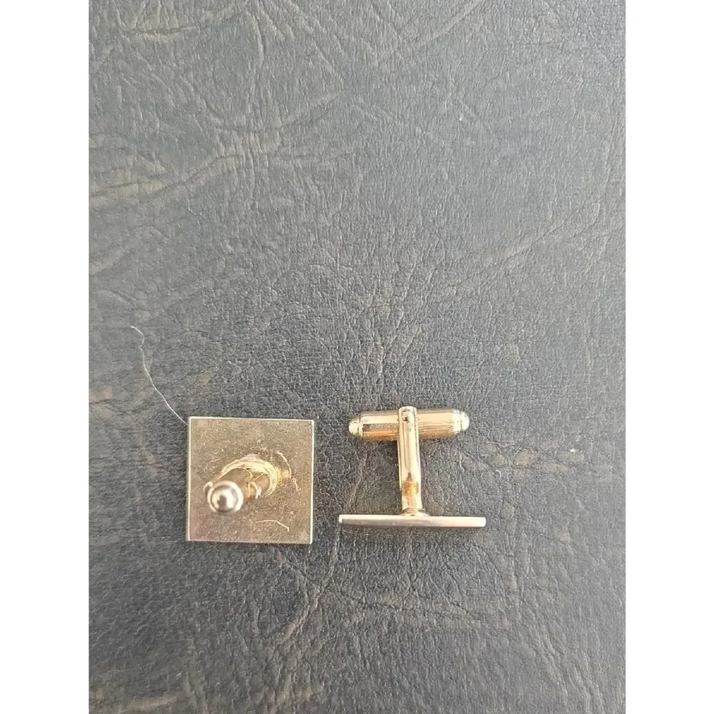 Vintage Square Anson Cuff Links Gold Tone or 12K Gold Filled Old Money